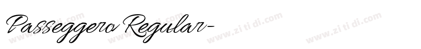 Passeggero Regular字体转换 Passeggero Regular字体转换